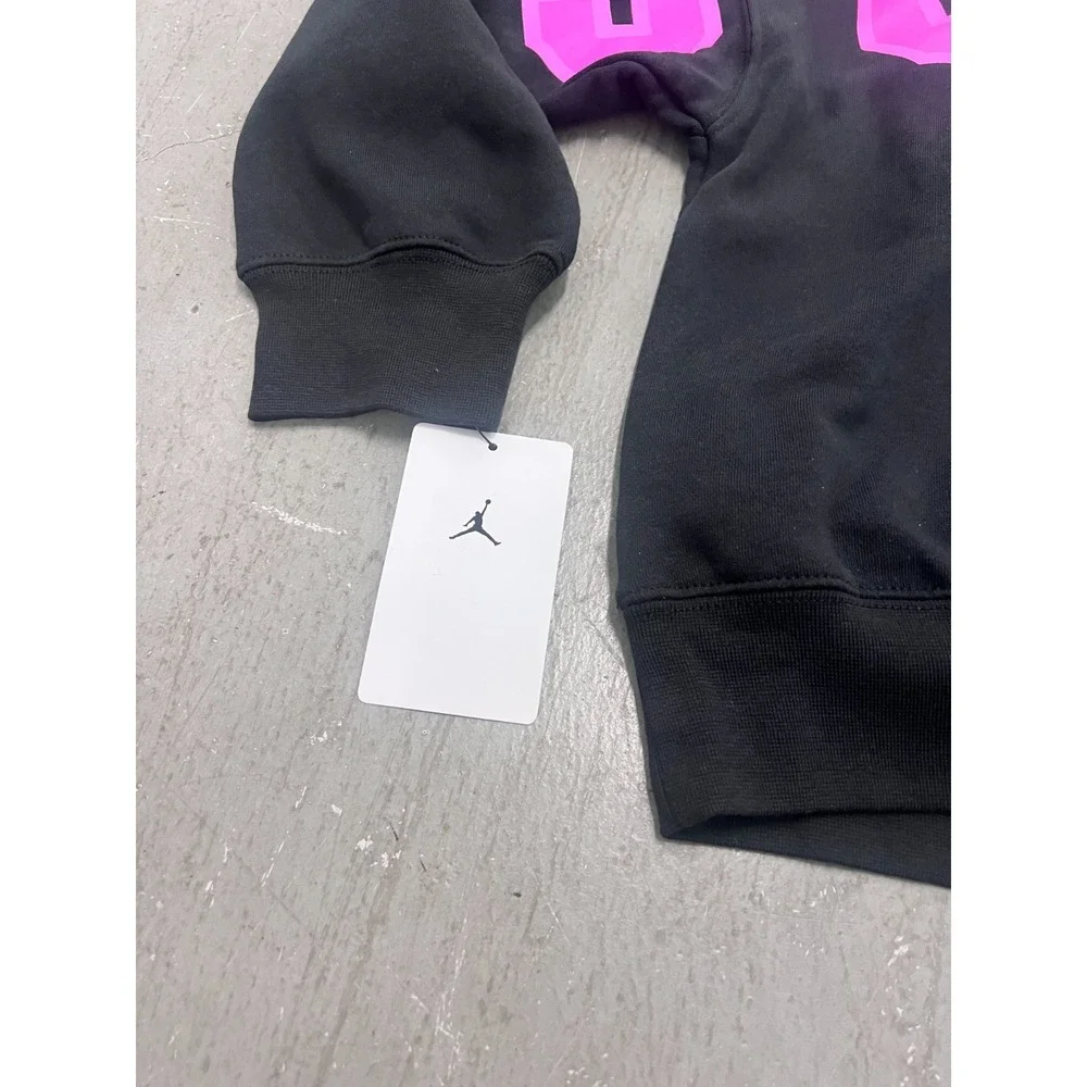 Nike Air Jordan Hoodie Kids‎ L 12-13 Years Black Graphic Long Sleeve Winter NWT